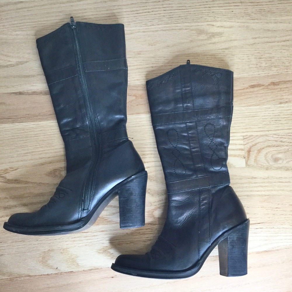 Vintage Zodiac Image Western tall heeled boots - Picture 14 of 14